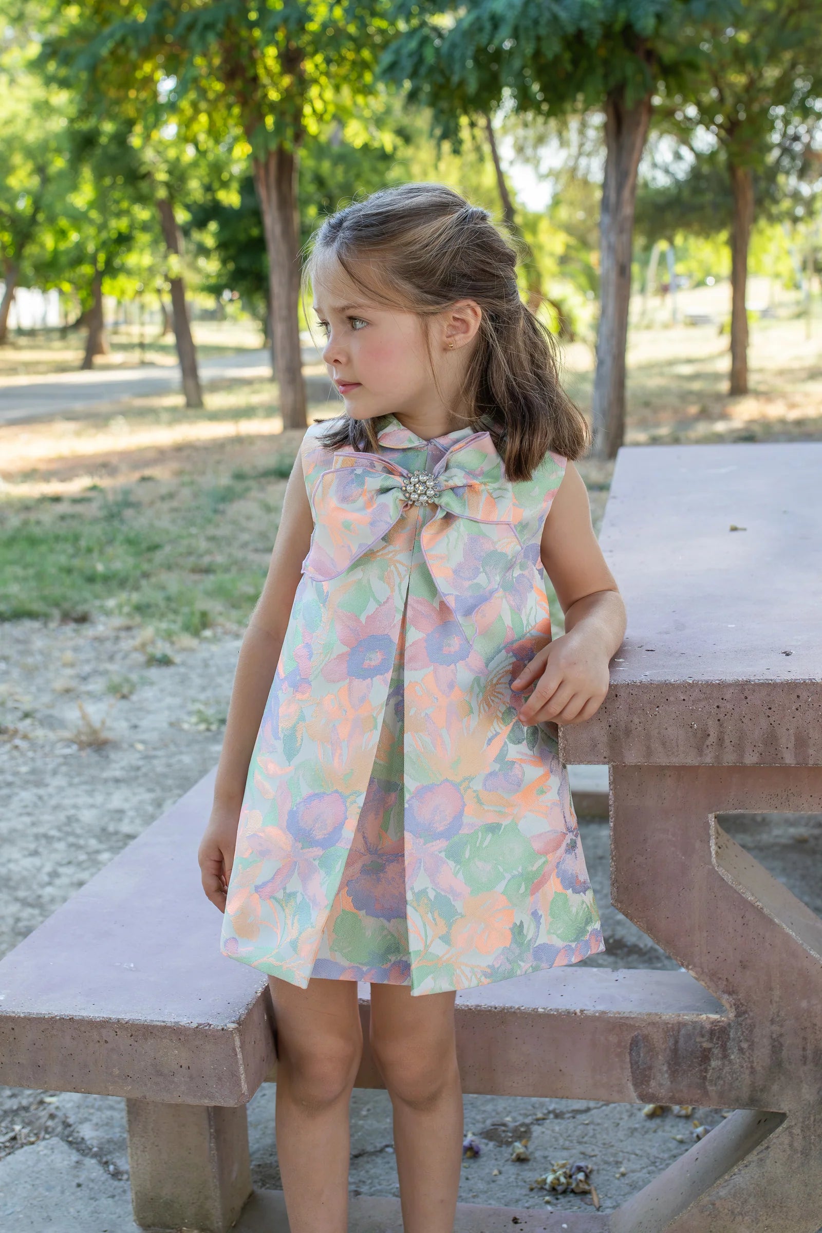 Naxos Girls Neon Floral Dress – Maison mini Moda