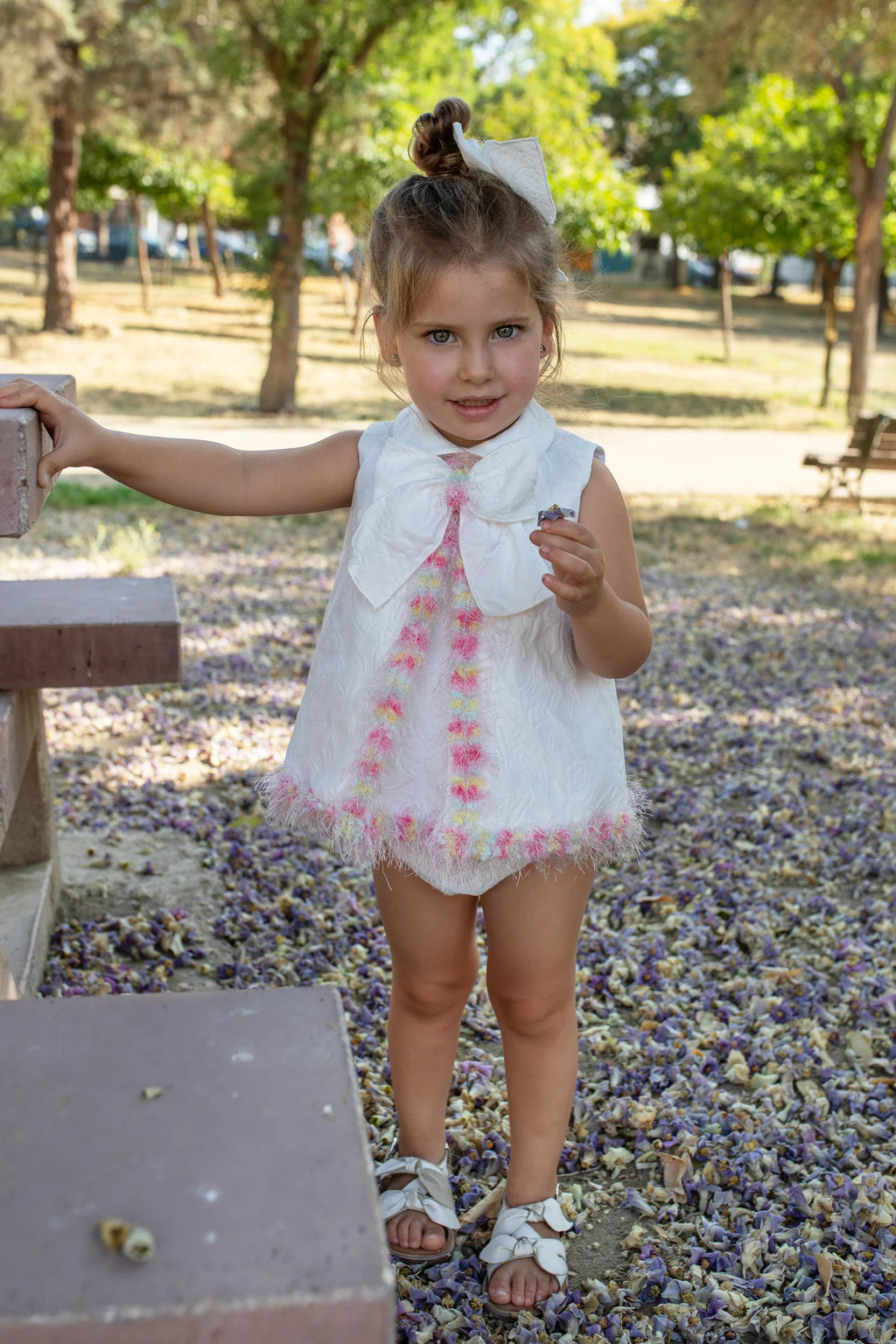 Naxos Baby Girls Multicolor Dress & Knickers Set