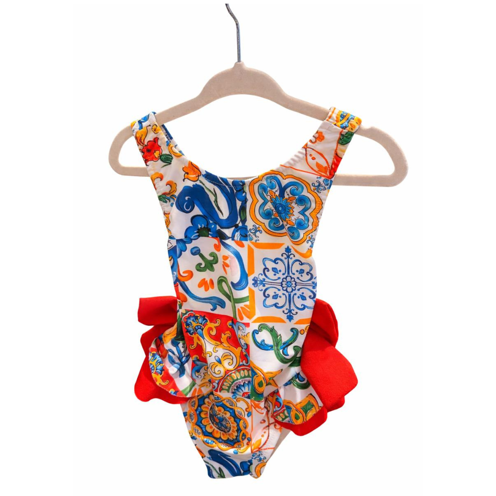 Capri Mosaic Bow Swimsuit