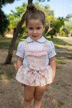 Naxos Baby Girls Shirt & Pink Ruffle Romper