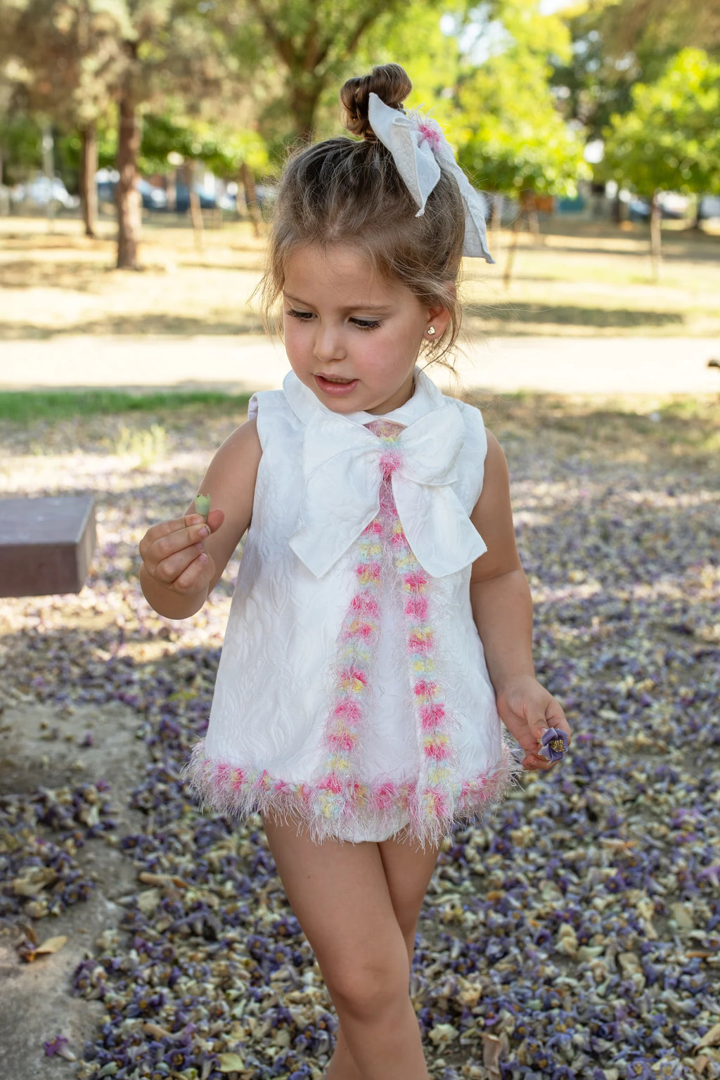 Naxos Baby Girls Multicolor Dress & Knickers Set