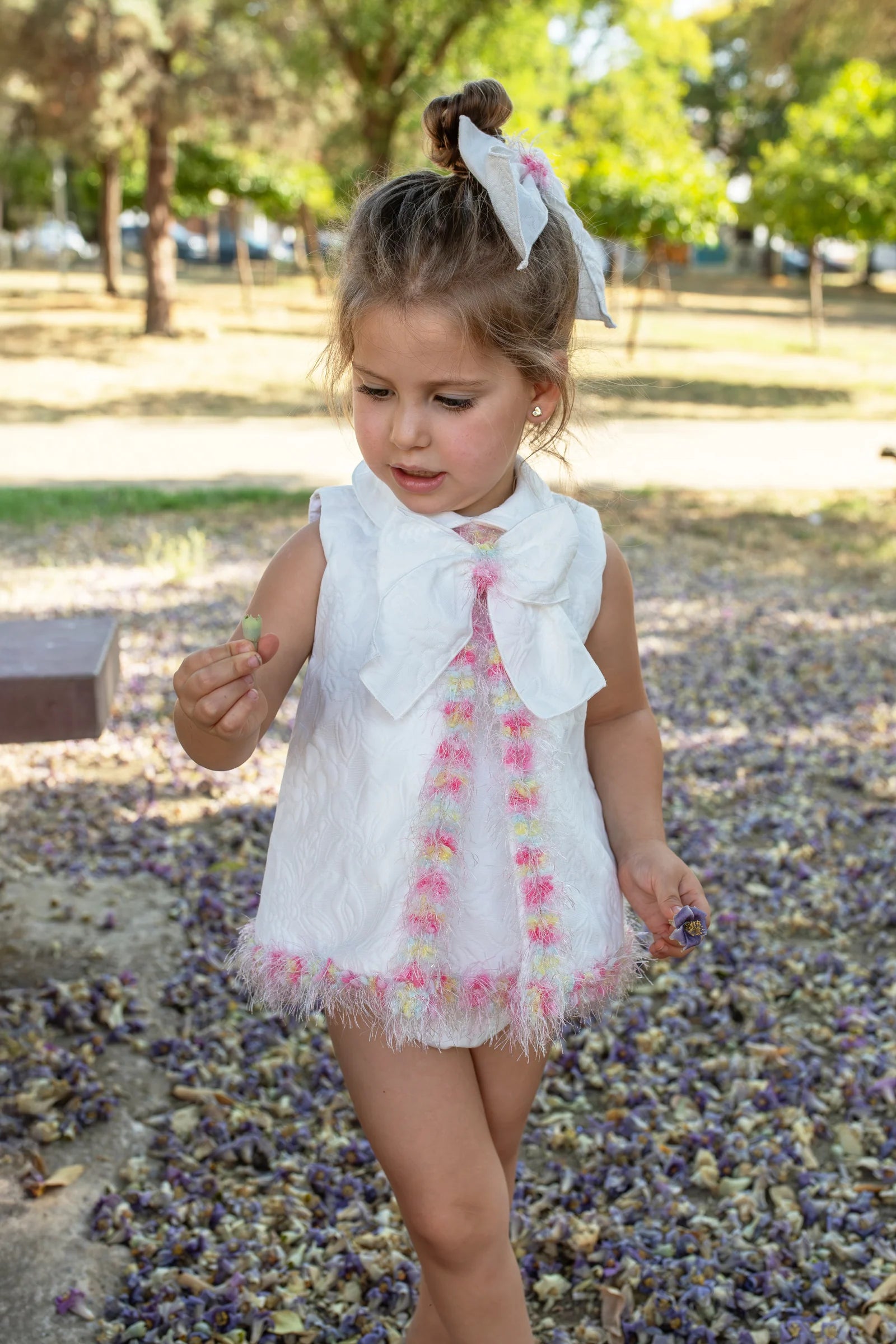 Naxos Baby Girls Multicolor Dress & Knickers Set