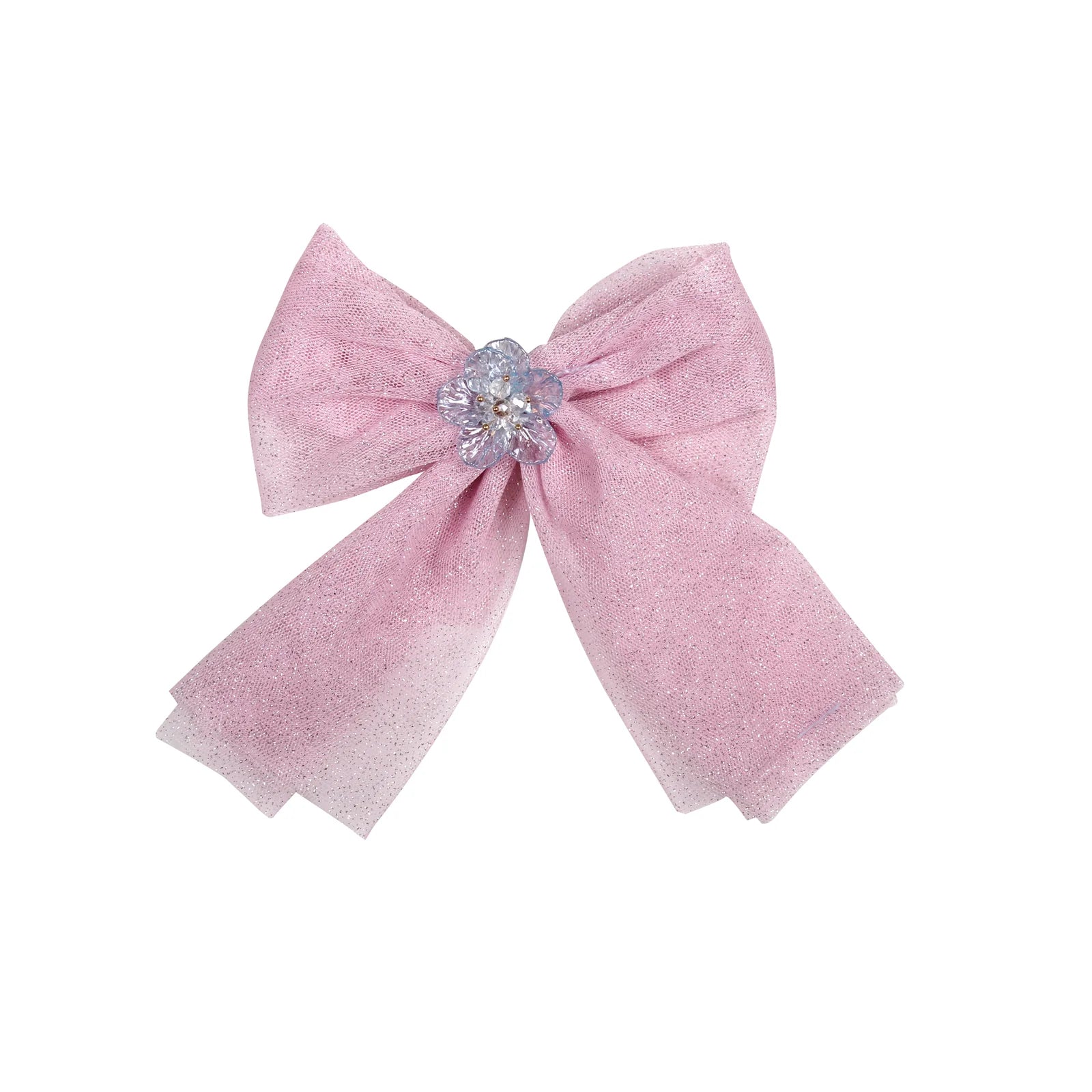 Naxos Girls Pink Tulle Hair Bow