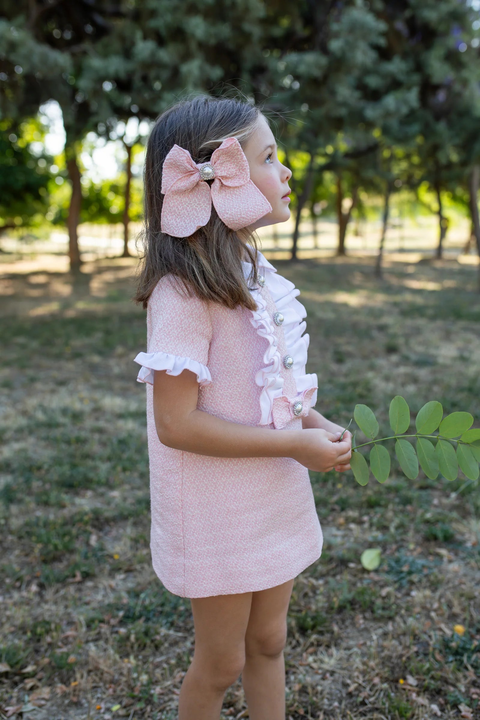 Naxos Pink & White Frill Dress