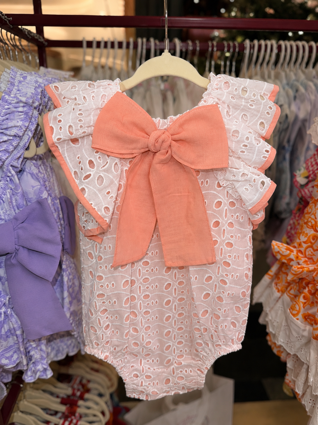 Rochy Pink Bow Romper