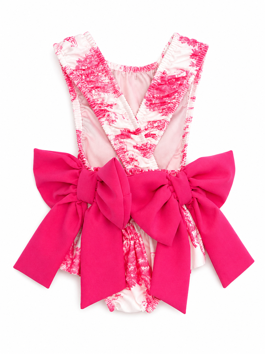 Pink Toile Bow Swimsuit