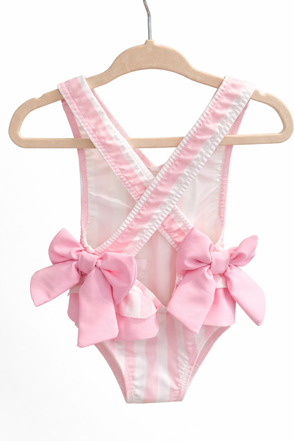 Pink Striped Swimsuit