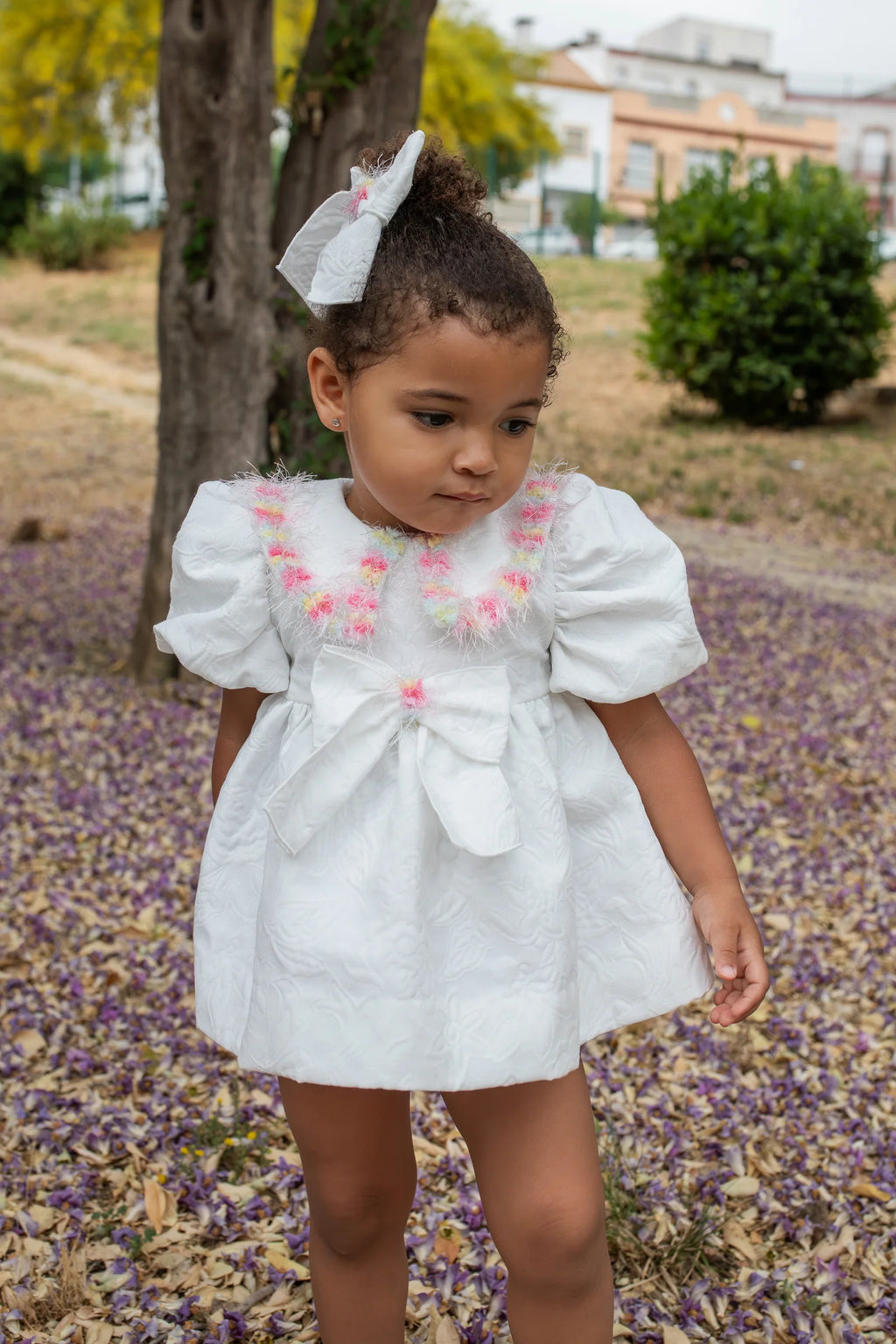 Naxos Girls Multicolor Collar Dress