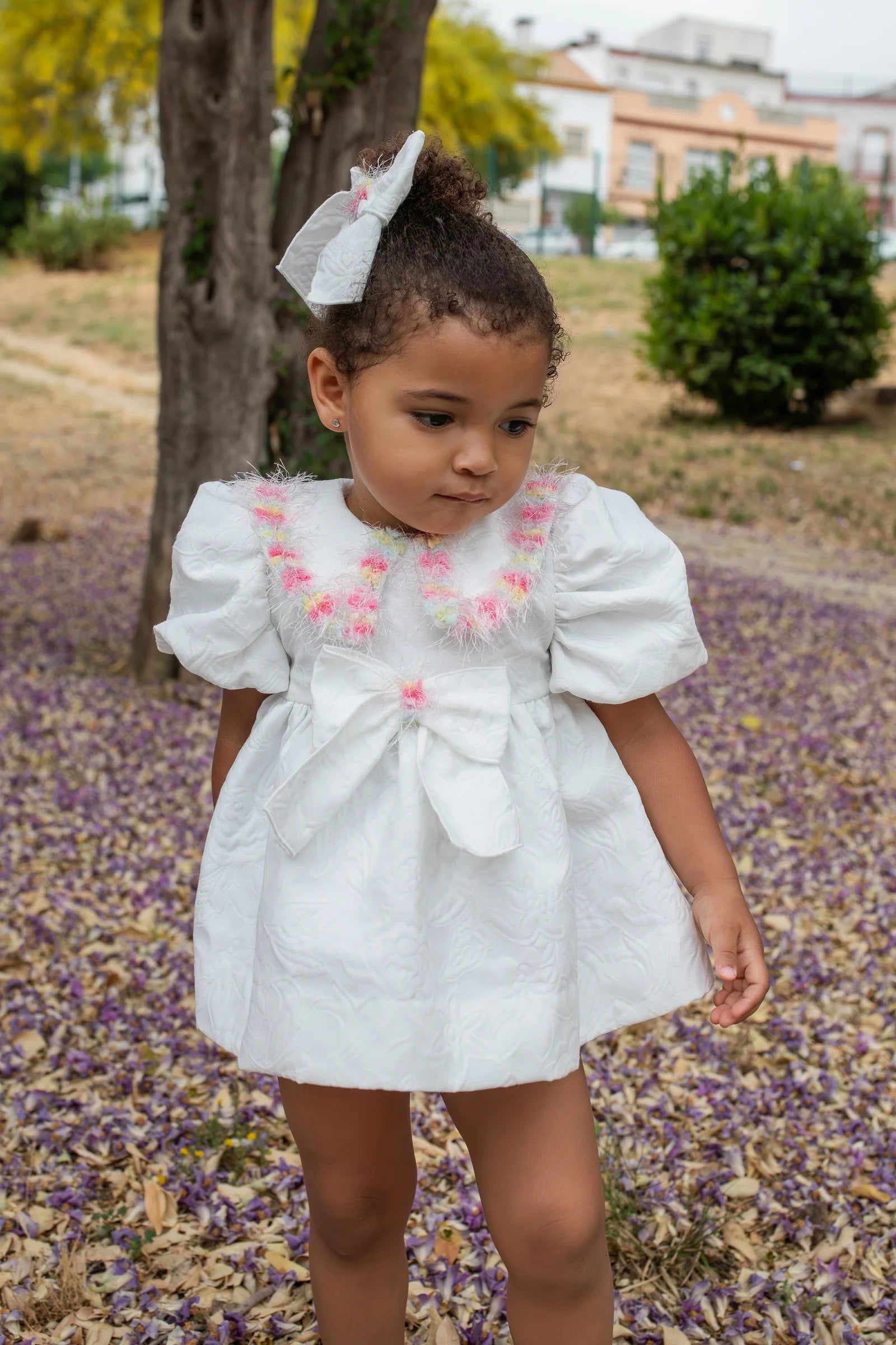 Naxos Girls Multicolor Collar Dress