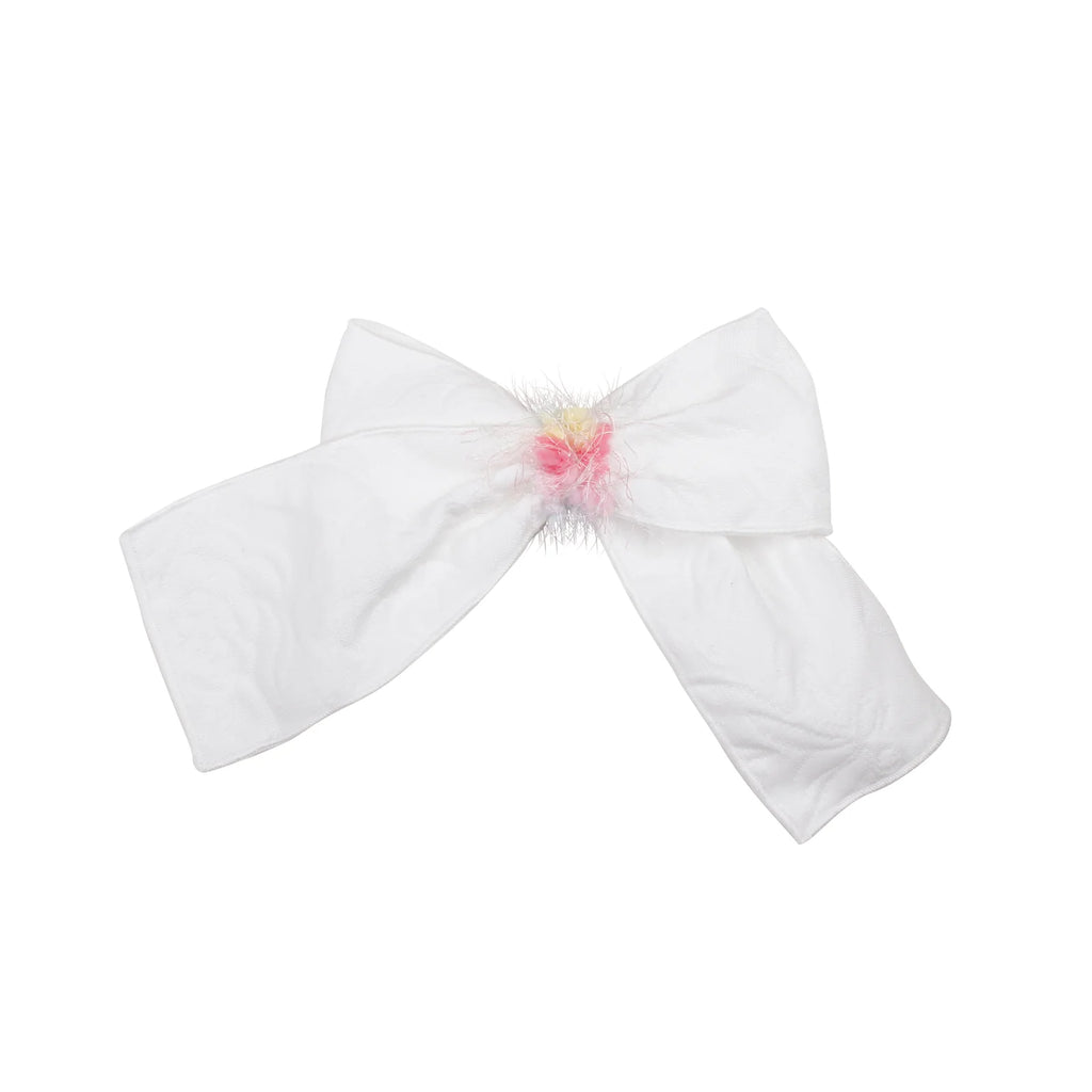 Naxos Girls White & Multicolor Bow