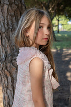 Naxos Girls Pink Ruffle Lace Tulle Dress