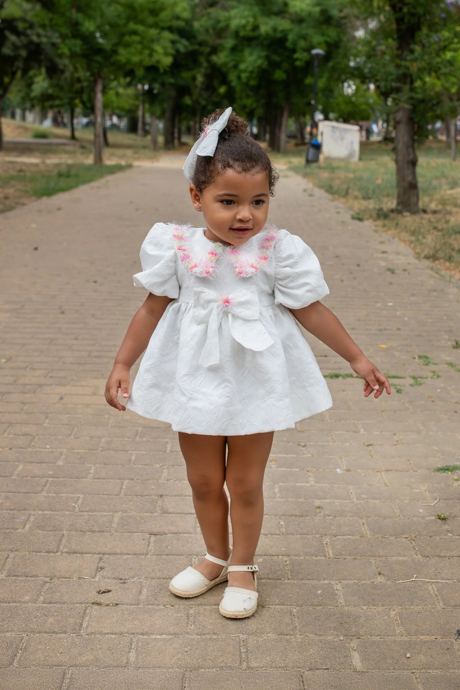 Naxos Girls Multicolor Collar Dress