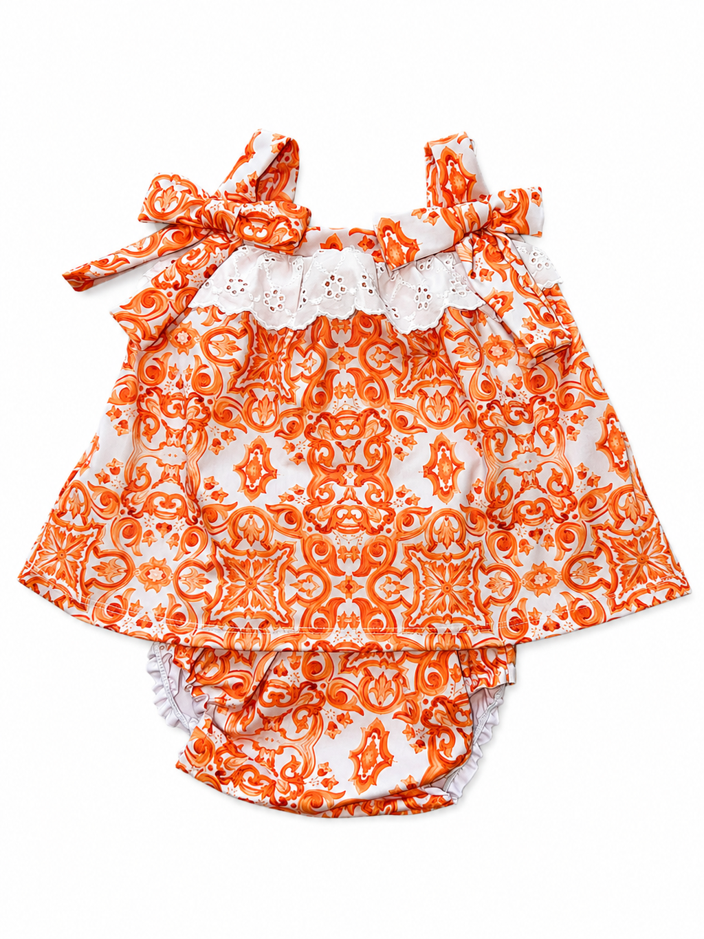 Rochy Baby Girls Orange 2 piece Swim