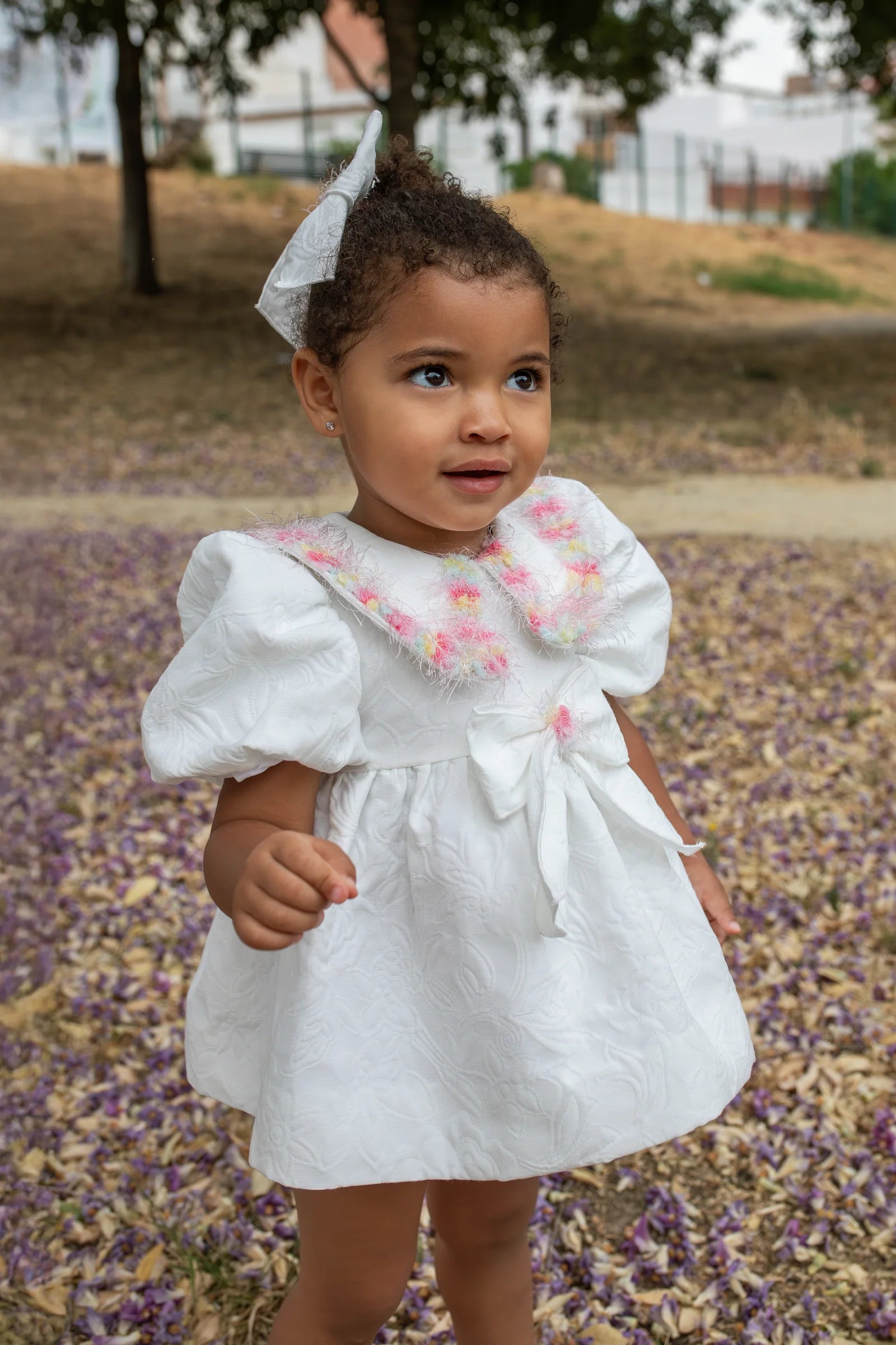 Naxos Girls Multicolor Collar Dress