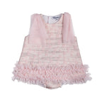 Naxos Girls Pink Jacquard Dress & Knickers Set