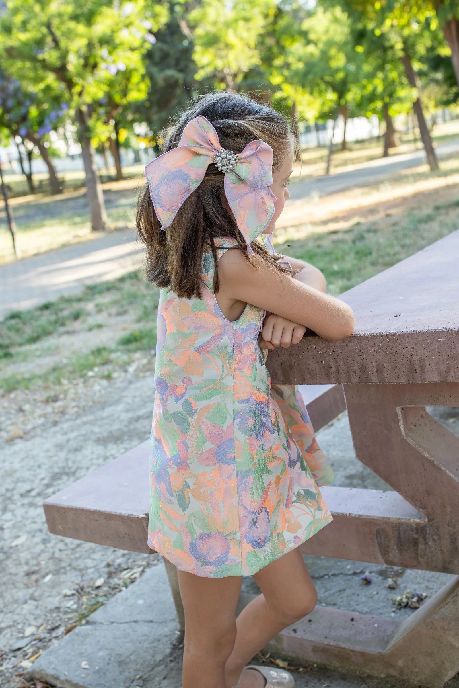 Naxos Girls Neon Floral Dress – Maison mini Moda