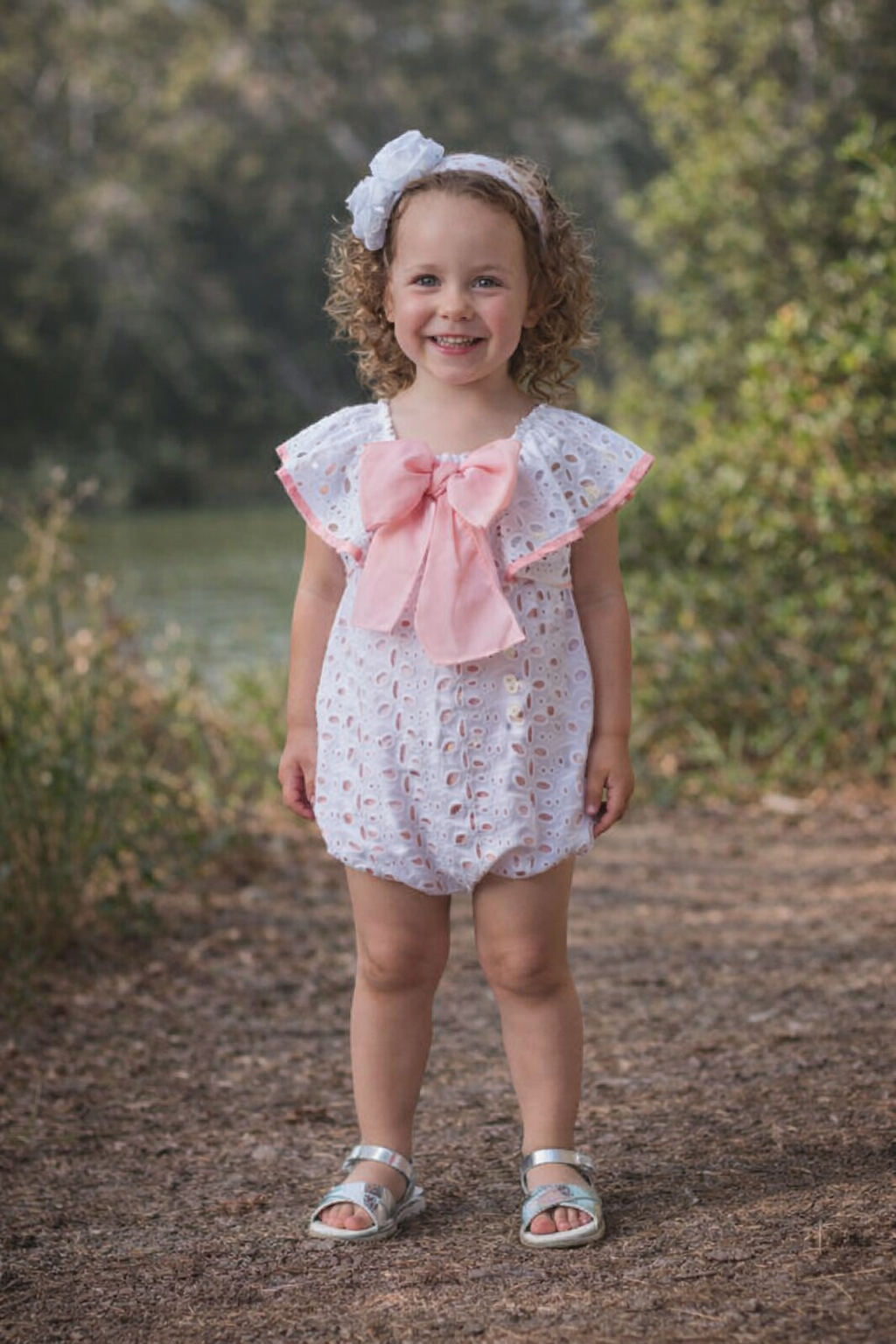Rochy Pink Bow Romper
