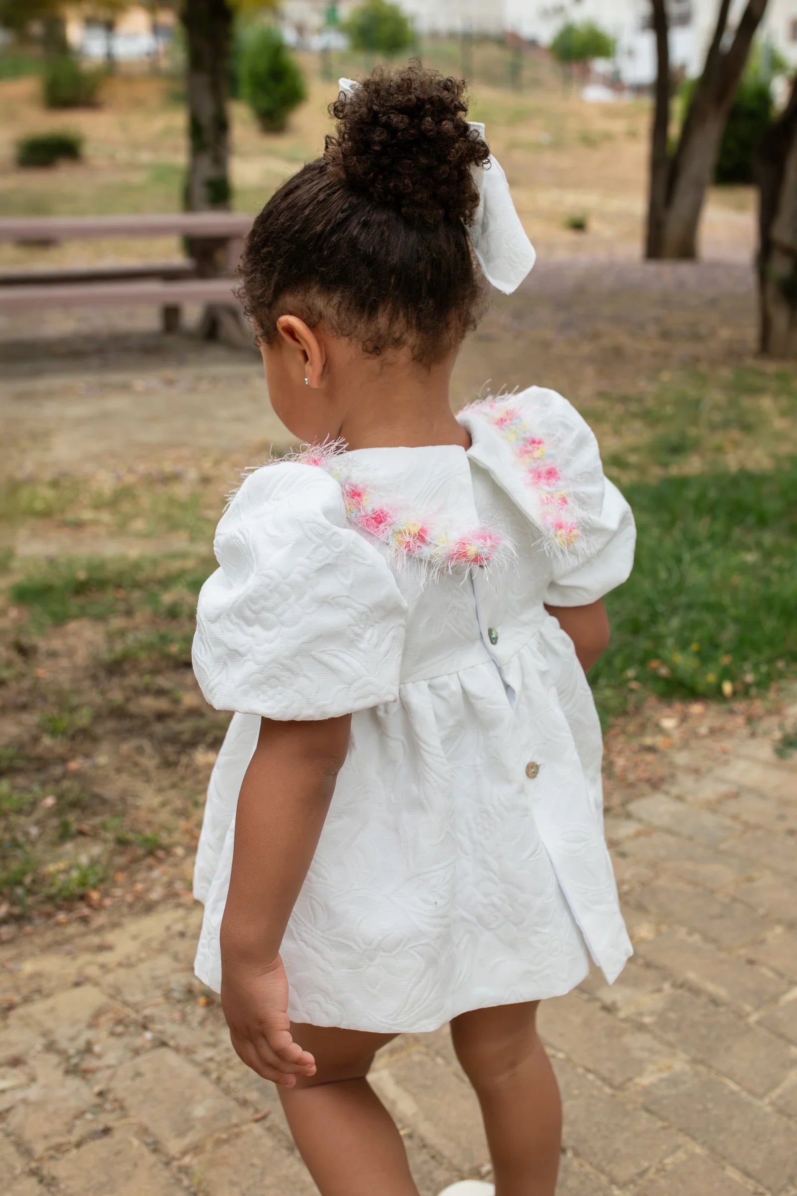 Naxos Girls Multicolor Collar Dress