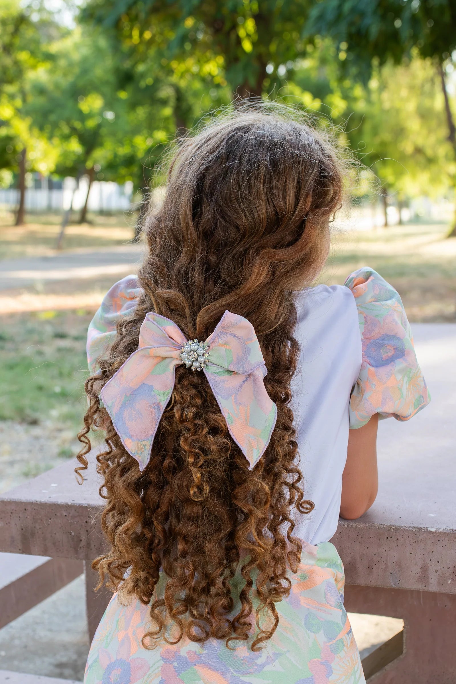 Naxos Girls Neon Floral Bow
