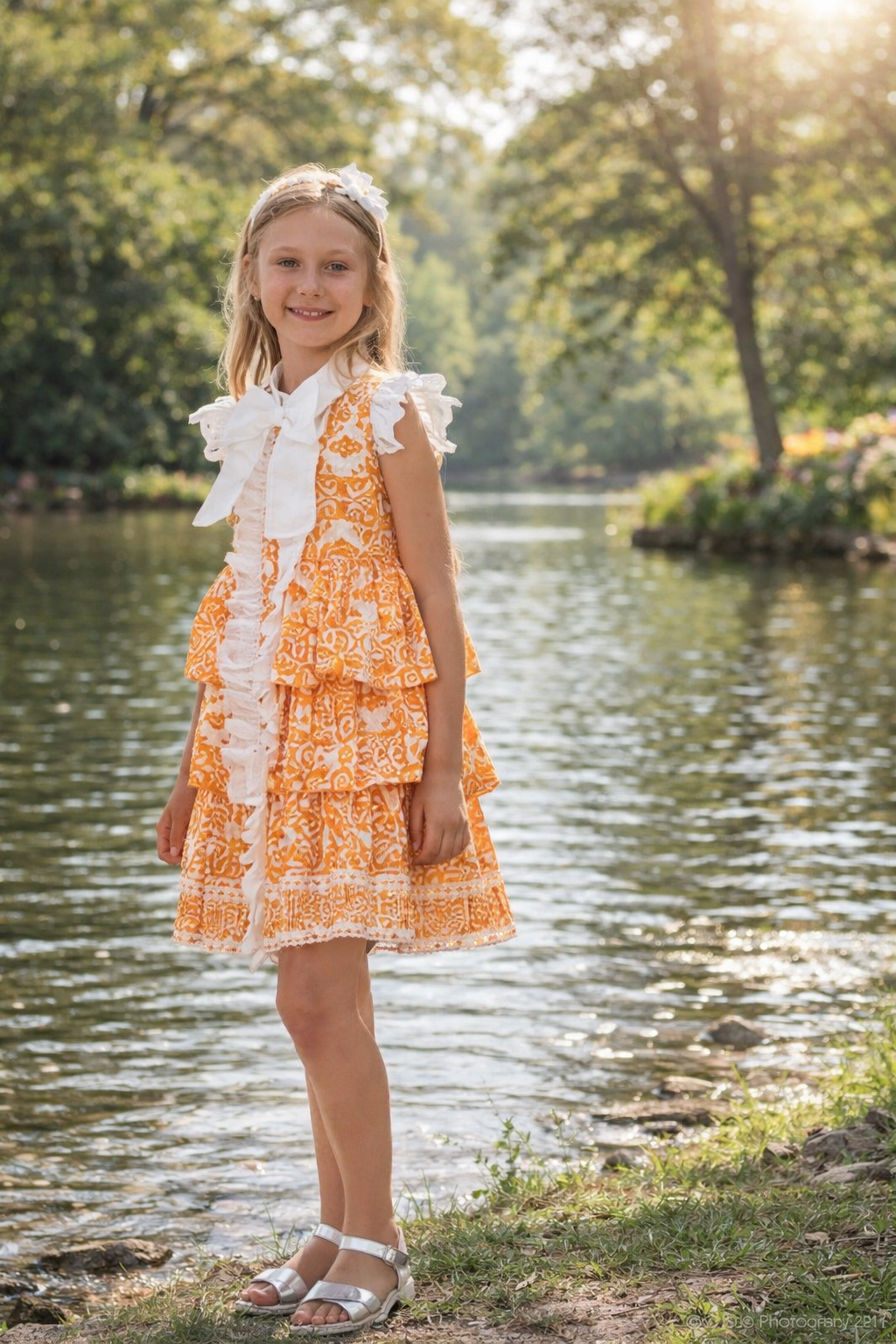 Rochy Orange Print Dress