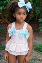 Babine Baby Girls Multi Abstract Romper