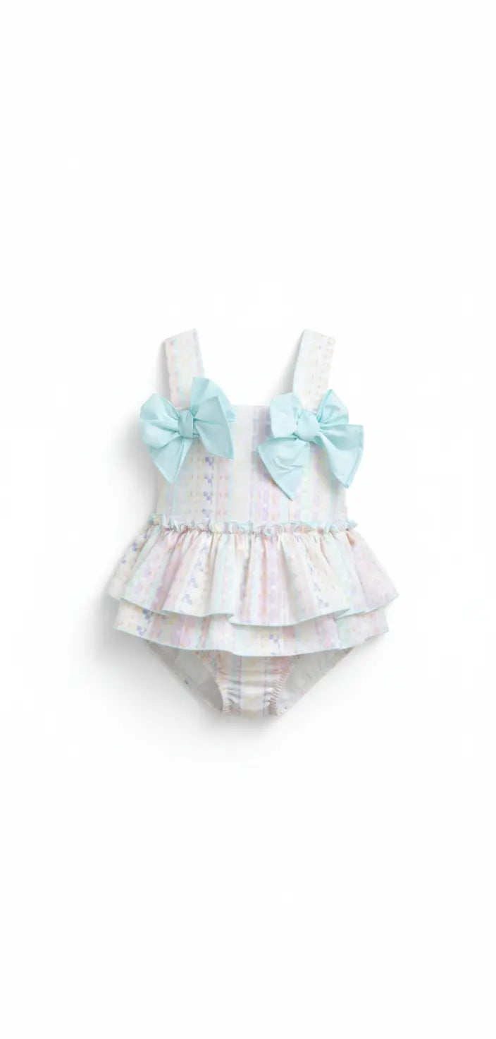 Babine Baby Girls Multi Abstract Romper