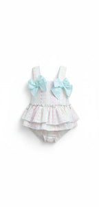 Babine Baby Girls Multi Abstract Romper