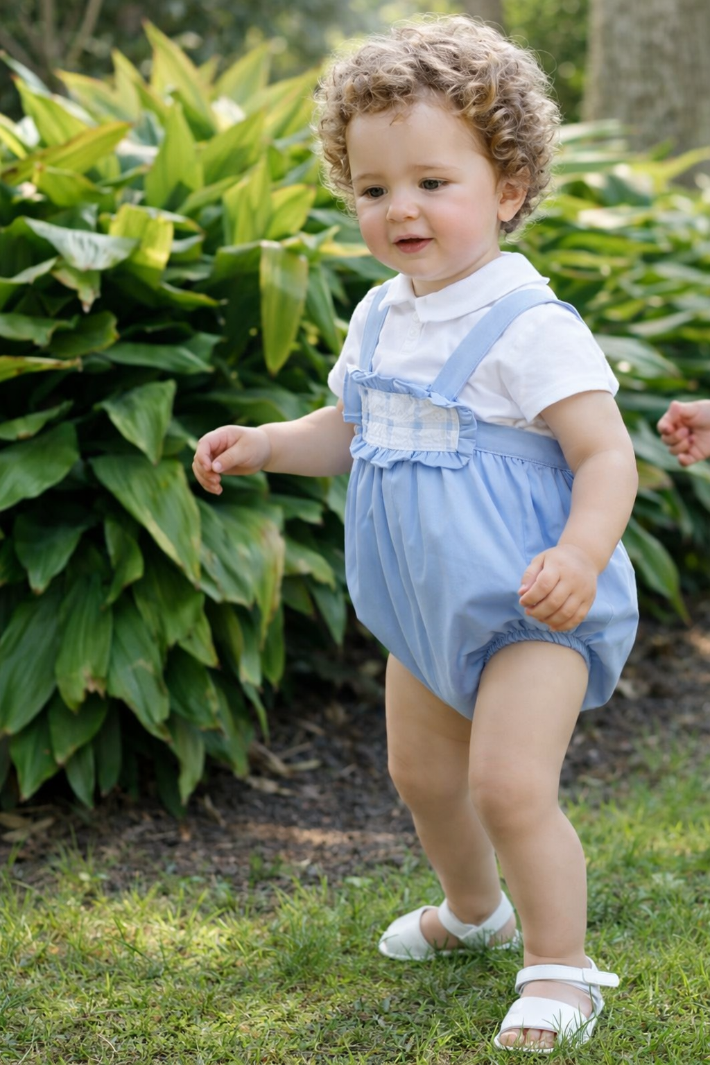 Babine Boys Blue Romper & Shirt Set