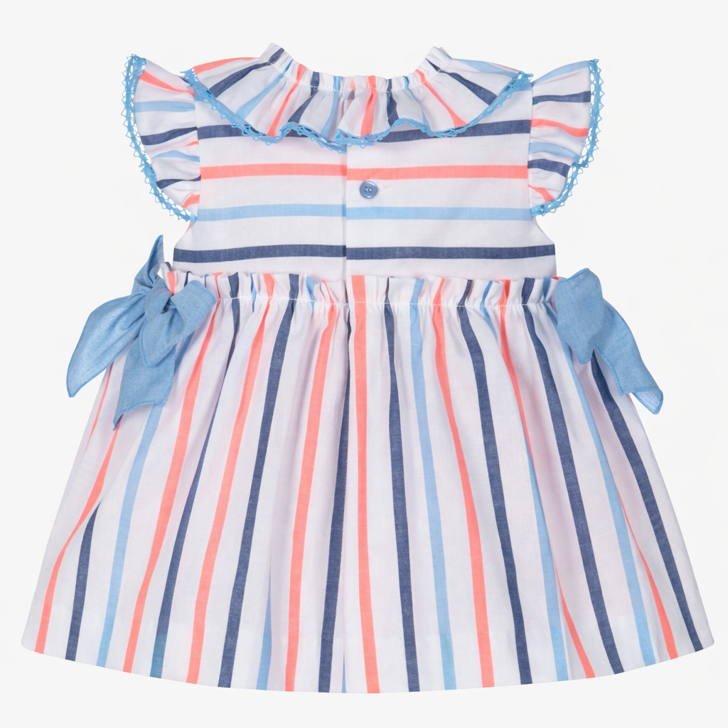 Miranda Baby Girl Neon Stripe Dress & Bloomers