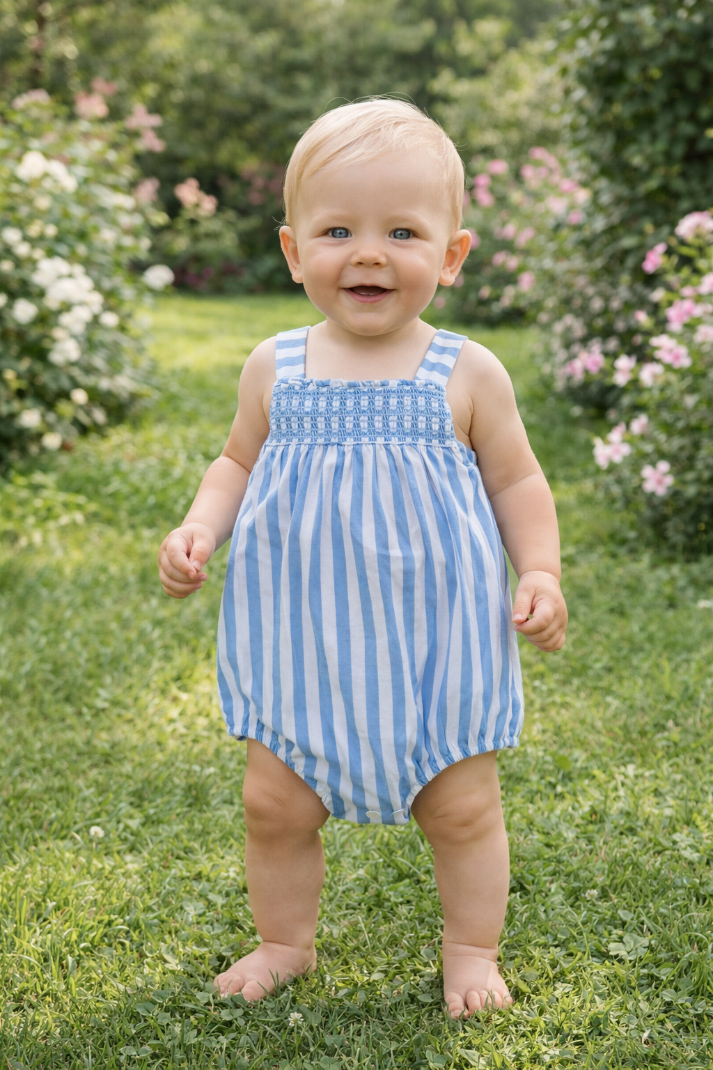 Miranda Boy Pinstripe Romper